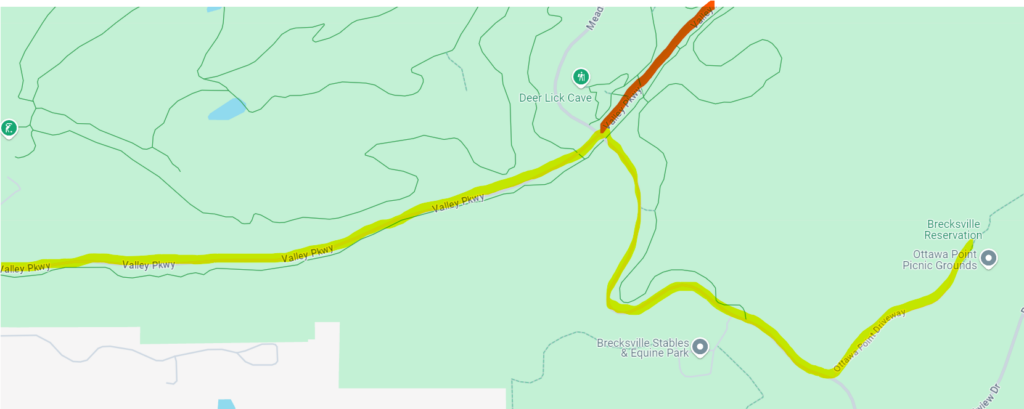 Driving Directions to Ottawa Point Picnic Area Brecksville Reservation