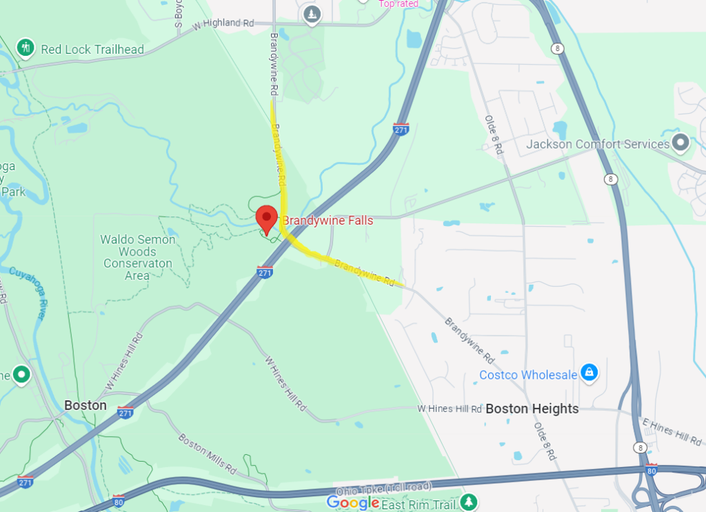 brandywine falls cvnp driving directions