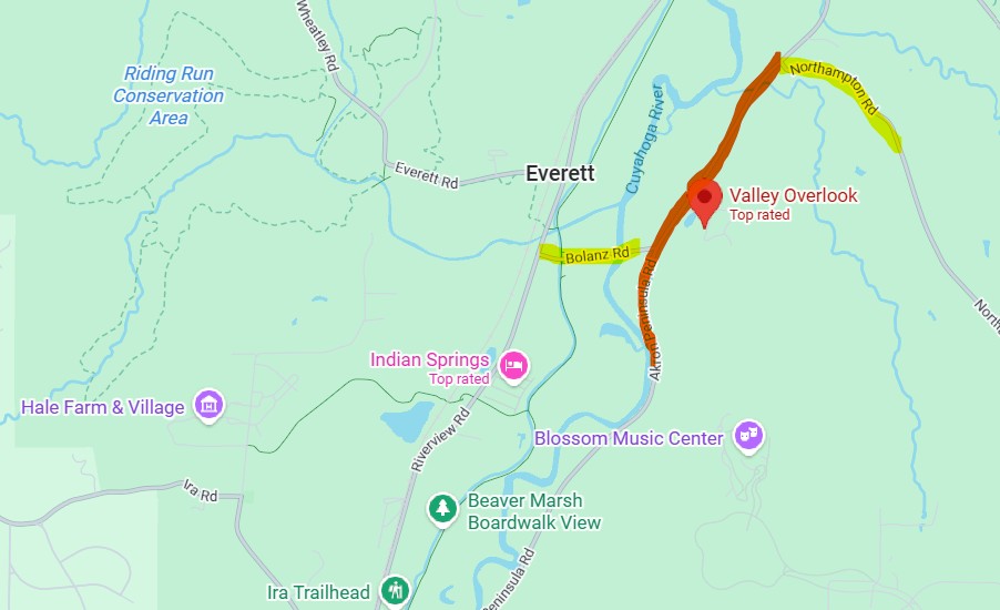valley overlook campground driving directions