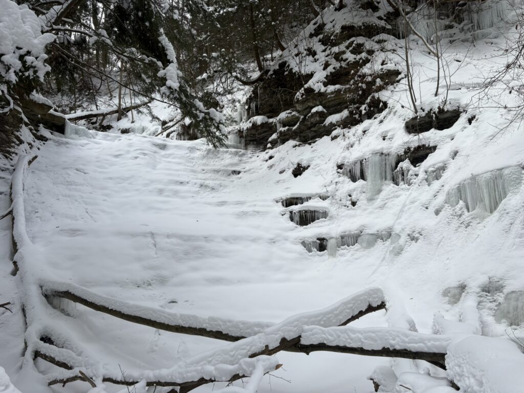 buttermilk falls frozen